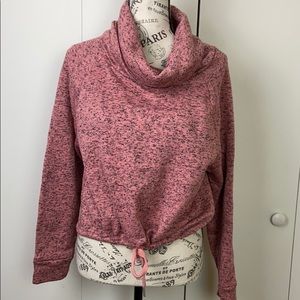 derek heart sweater crop top sz L